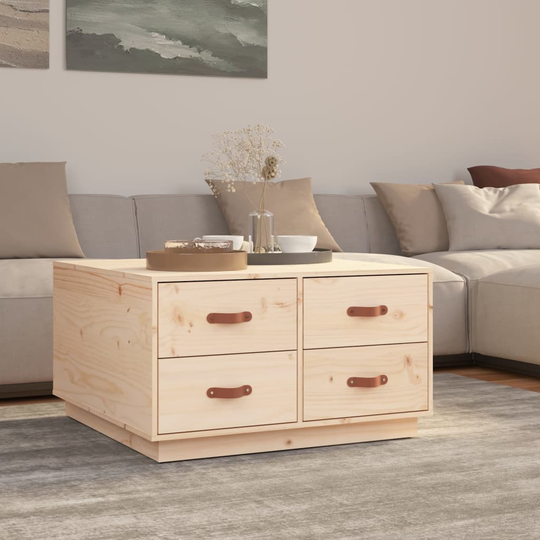 vidaXL Soffbord 80x80x45 cm massiv furu