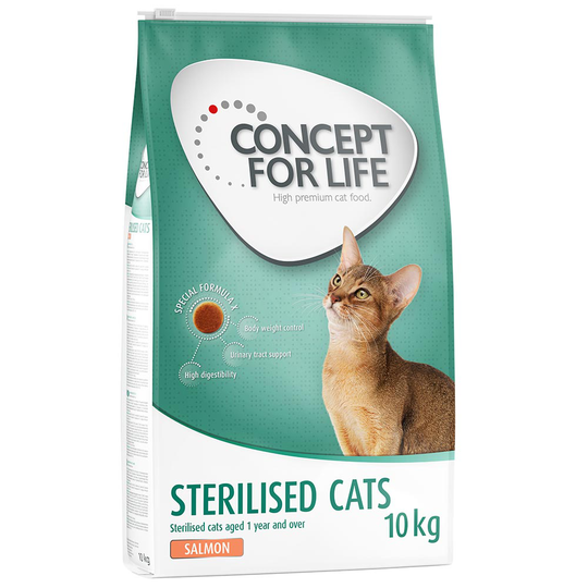 Ekonomipack: Concept for Life - Sterilised Cats Salmon (2 x 10 kg)