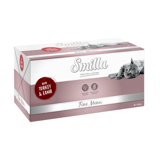 Testa nu till extra lågt pris! Smilla Fine Menu 8 x 100 g - Kalkon & lamm