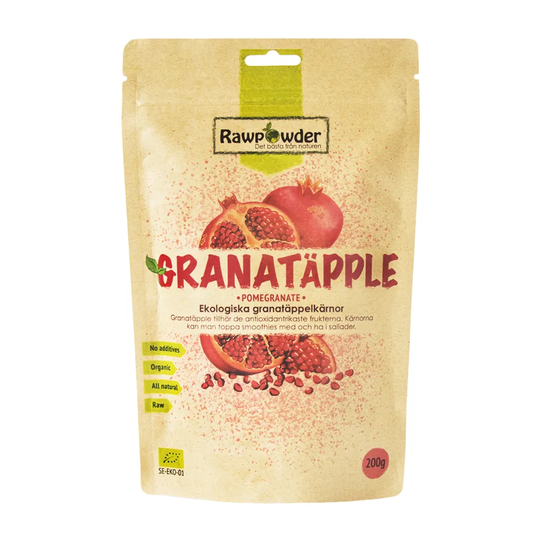 Rawpowder Granatäppelkärnor, 200g ekologisk
