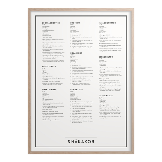 Kunskapstavlan® - Poster 50x70 cm Småkakor