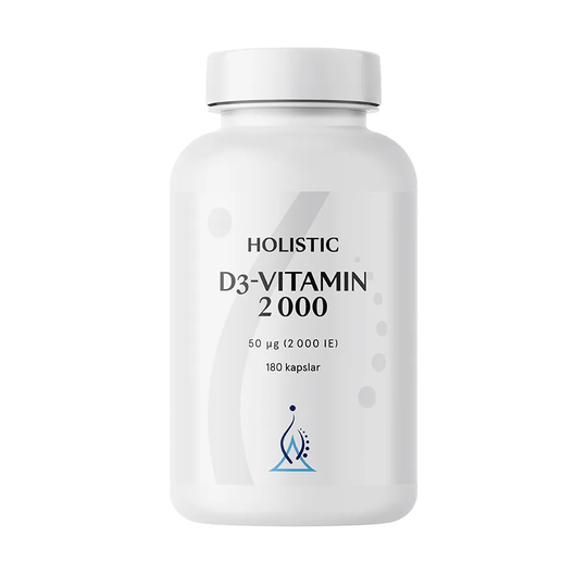 Holistic D3-vitamin 2000, 50mg, 180 kapslar