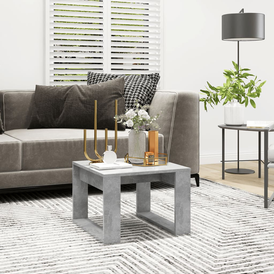 vidaXL Sidobord betonggrå 50x50x35 cm spånskiva