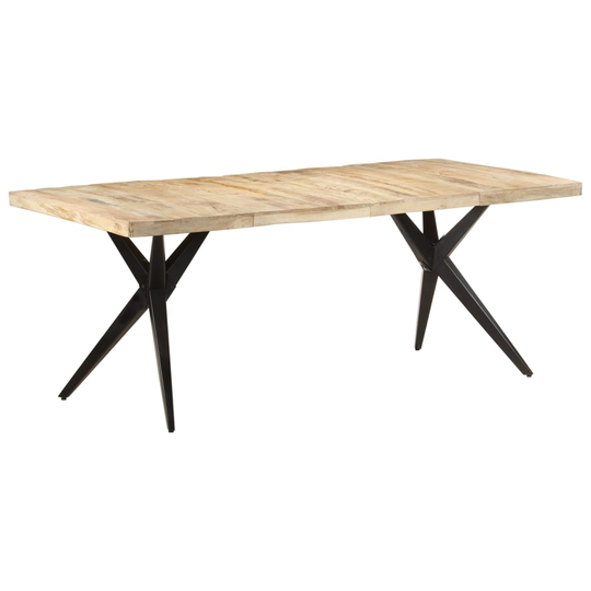 vidaXL Matbord 200x90x76 cm grovt mangoträ