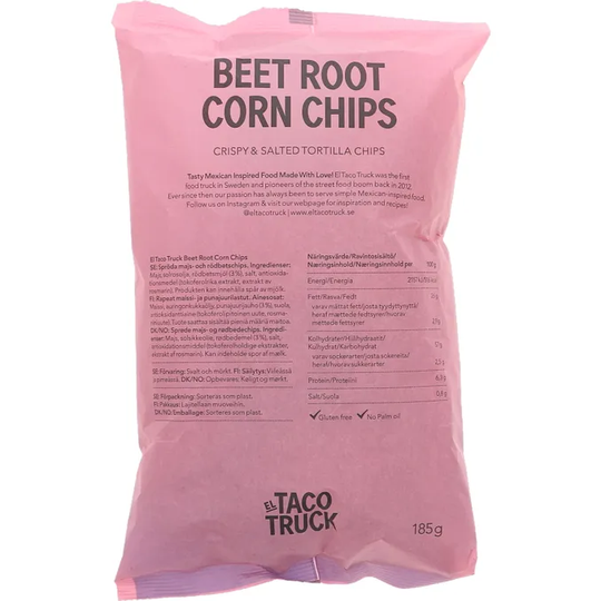 El Taco Truck 3 x Majschips Rödbeta