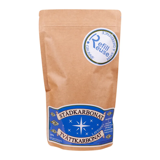 Grunne Tvätt & städkarbonat Lavendel Refil, 500 g