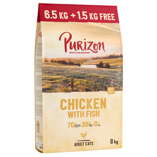 Purizon Adult Chicken & Fish - 6,5 + 1,5 kg på köpet!