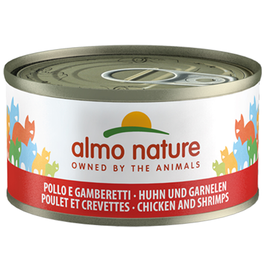 Ekonomipack: Almo Nature 48 x 70 g - Kyckling & räkor