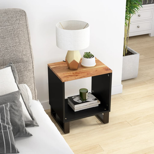 vidaXL Soffbord 40x31x46 cm massivt akaciaträ och konstruerat trä