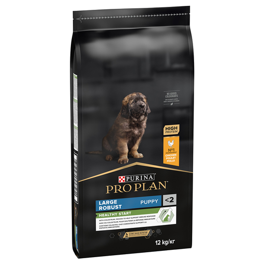 10 kg + 2 kg / 12 kg + 2 kg på köpet! 12 kg / 14 kg Pro Plan - Large Robust Puppy OPTISTART (12 kg)