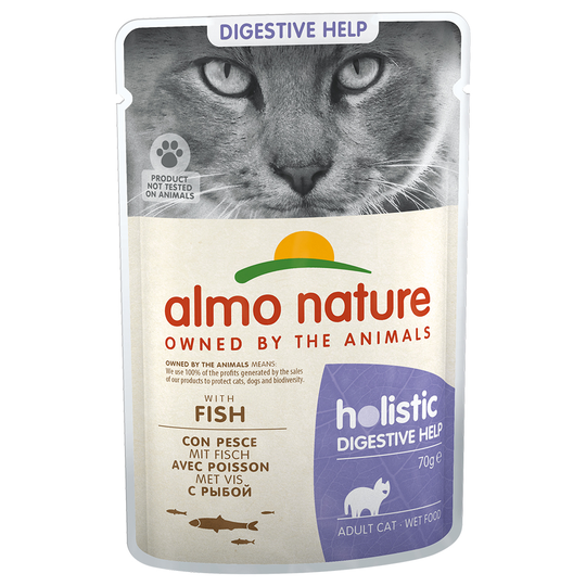 Almo Nature Holistic Digestive Help portionspåse - 6 x 70 g med fisk