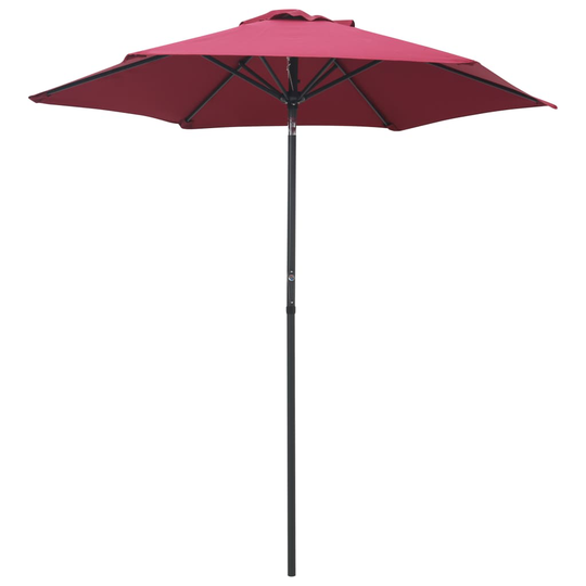 vidaXL Parasoll vinröd 200x211 cm aluminium