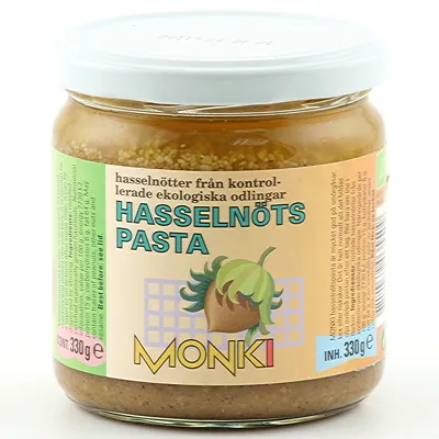 Monki Hasselnötspasta, 330g ekologisk