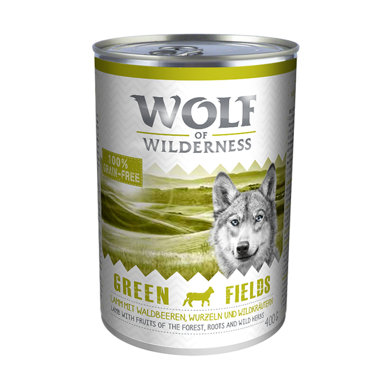 Wolf of Wilderness 6 x 400 g - Green Fields - Lamb