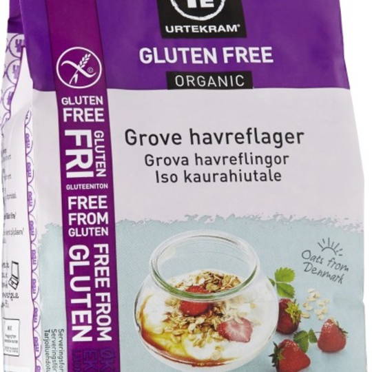 Urtekram Grova Havreflingor Eko Glutenfri 600 g