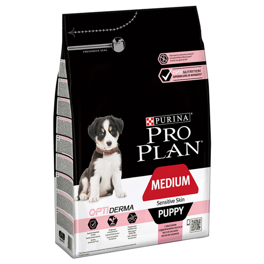 Pro Plan Medium Puppy Sensitive Skin OPTIDERMA Ekonomipack: 2 x 3 kg