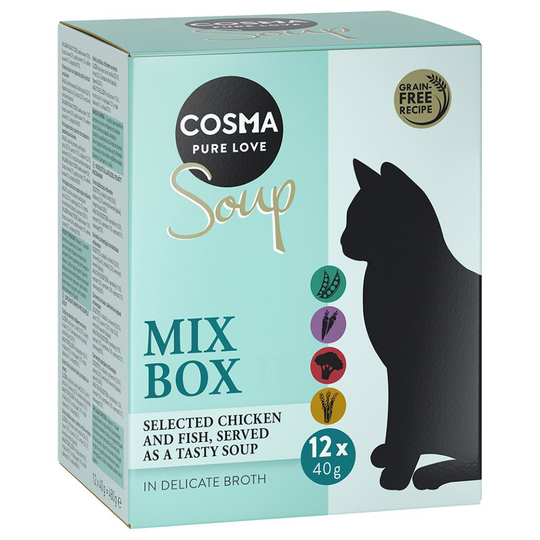 Ekonomipack: Cosma Soup 48 x 40 g - Mix II (4 sorter)