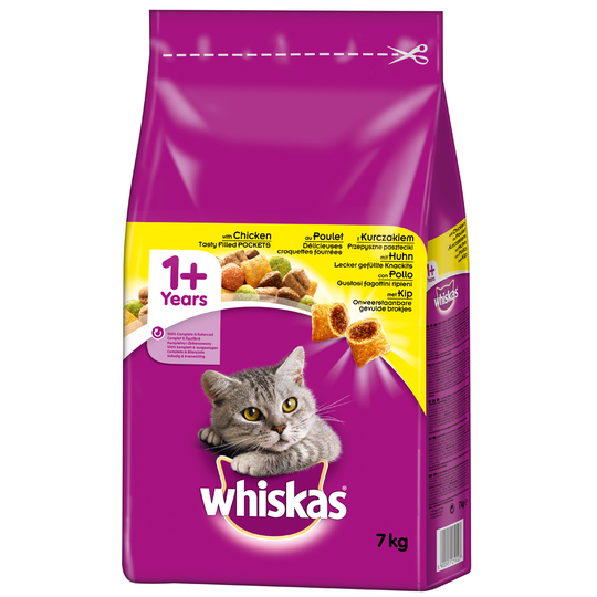 Whiskas 1+ Kyckling - Ekonomipack: 2 x 7 kg