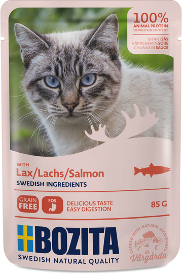 Bozita Bitar i sås med lax 85g