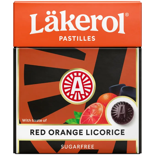 3 x Läkerol Röd Apelsin Lakrits