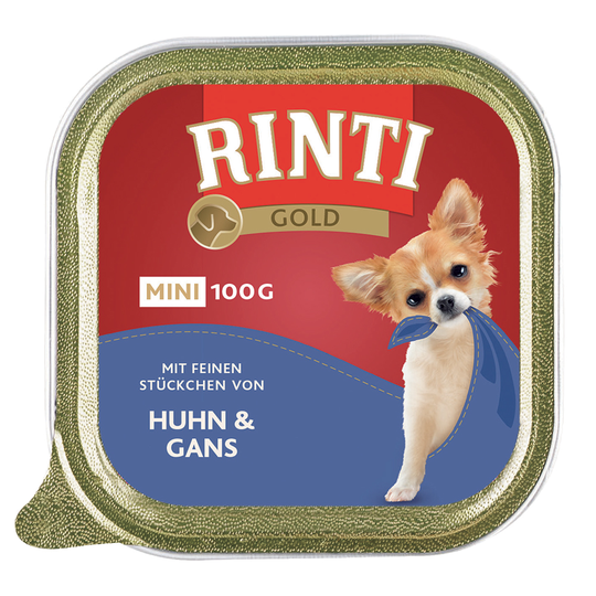Ekonomipack: RINTI Gold Mini 24 x 100 g - Kyckling & gås
