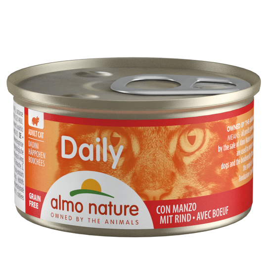 Provpack: 6 x 85 g Almo Nature Daily Menu - Bitar med kött (2 sorter)