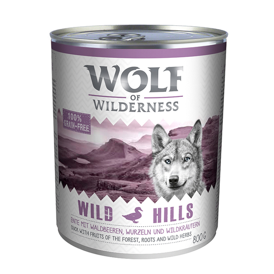 Wolf of Wilderness 6 x 800 g - Wild Hills - Duck