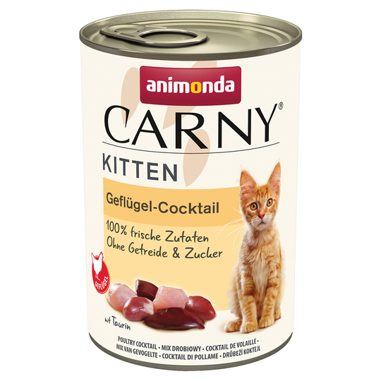 Ekonomipack: Animonda Carny Kitten 24 x 400 g - Fjäderfäcocktail
