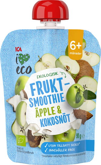 ICA I Love Eco Fruktsmoothie Äpple Kokos 90 g