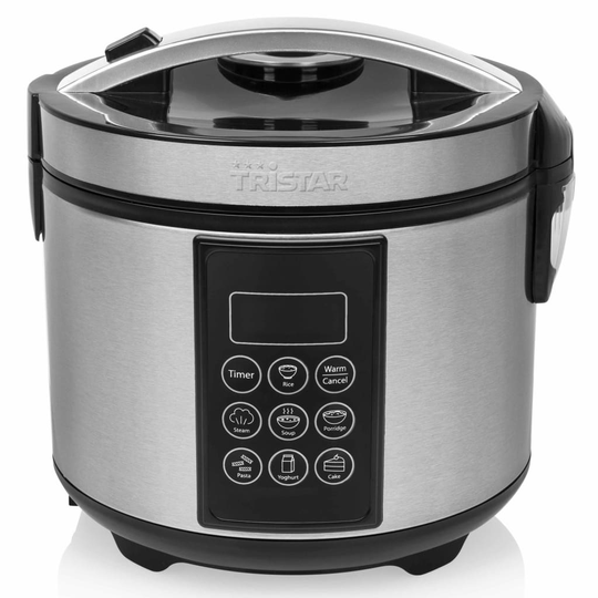 Tristar Digital ris- och multikokare 500W 1,5L rostfritt stål