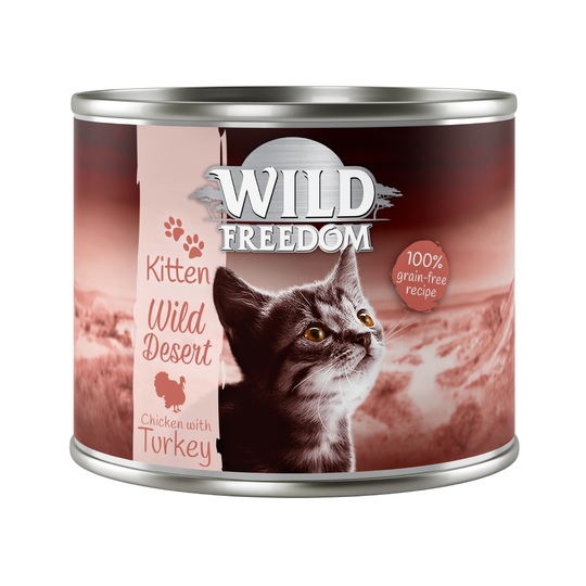 5 + 1 på köpet! Wild Freedom våtfoder 6 x 200 / 400 g - Kitten Turkey & Chicken 6 x 200 g