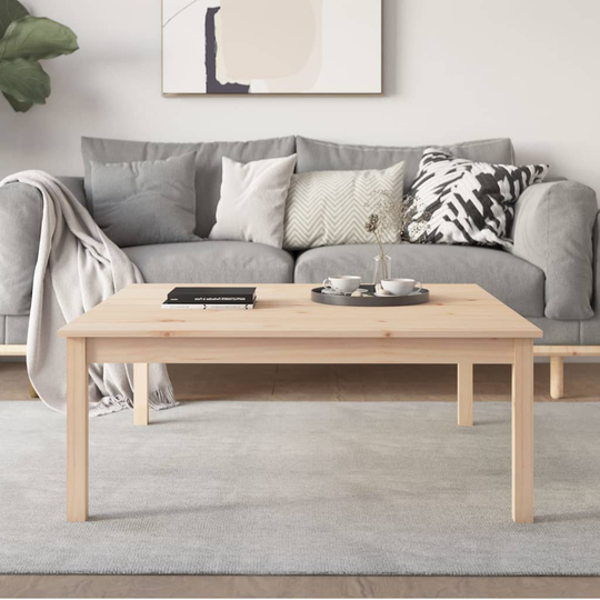 vidaXL Soffbord 100x100x40 cm massiv furu