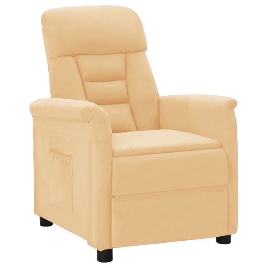 vidaXL Reclinerfåtölj gräddvit konstmocka