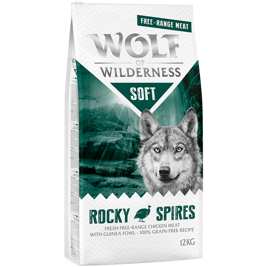 Wolf of Wilderness Soft - Rocky Spires - Free Range Chicken & Guinea Fowl - 12 kg