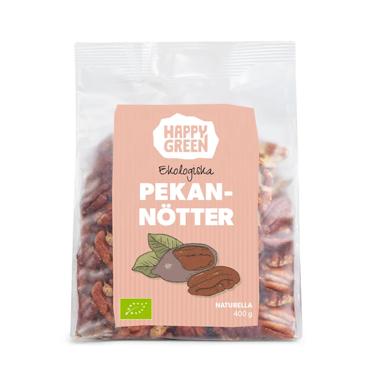 Happy Green Pekannötter, 400g ekologisk