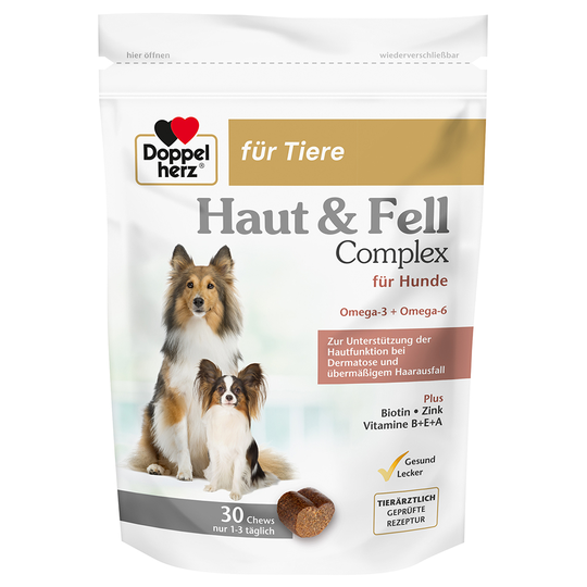 Doppelherz Haut & Fell Complex för hud och päls - 60 chews (2 x 90 g)