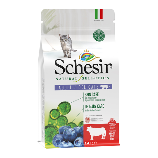 Schesir Natural Selection Adult med nötkött - Ekonomipack: 2 x 1,4 kg