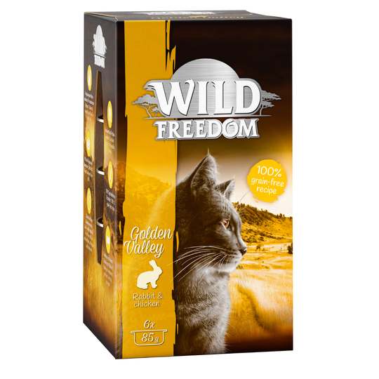 Ekonomipack: Wild Freedom Adult 24 x 85 g - Golden Valley - Rabbit & Chicken