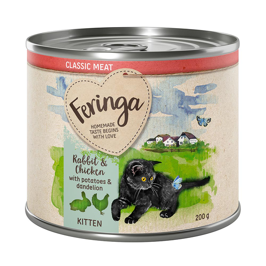 Feringa Kitten Classic Meat 6 x 200 g - Kanin & kyckling