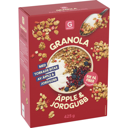 Garant Granola Jordgubb Äpple 425 g