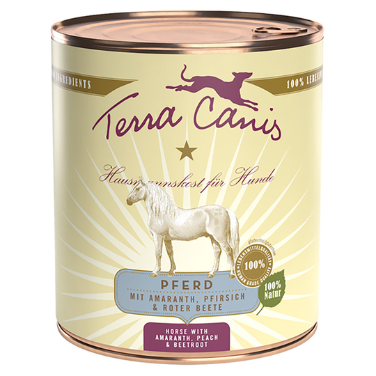 Terra Canis 6 x 800 g Häst med amarant, persika & rödbetor