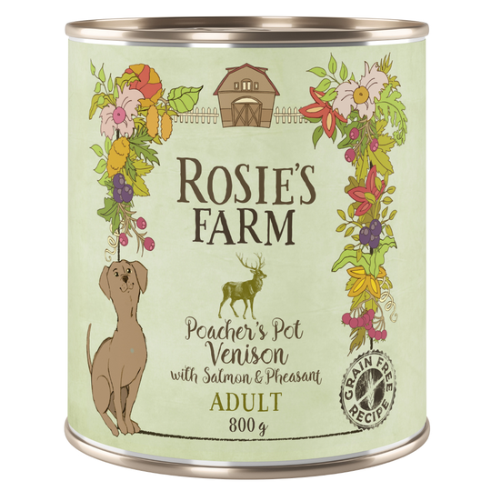 Rosie's Farm Adult 6 x 800 g - Vilt & fasan med lax