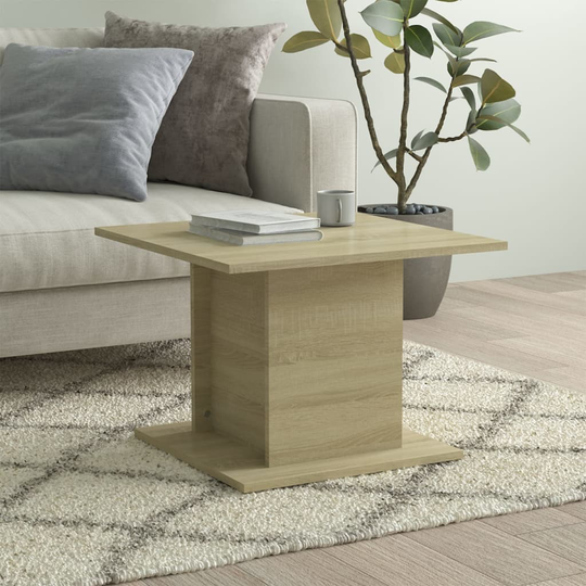 vidaXL Soffbord sonoma-ek 55,5x55,5x40 cm spånskiva