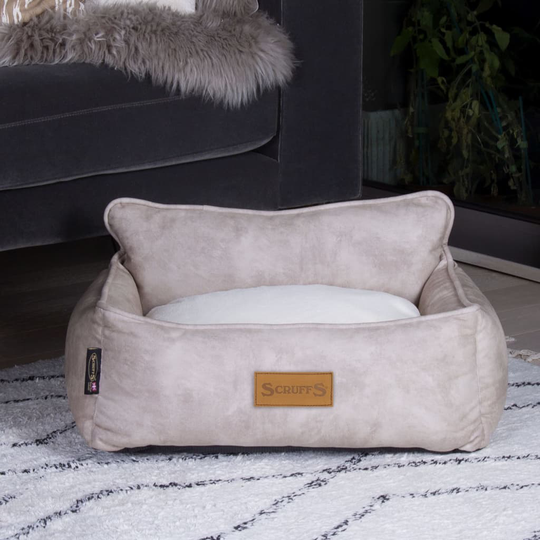 Scruffs & Tramps Hundbädd Kensington strl. M 60x50 cm gräddvit