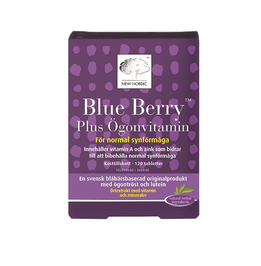 New Nordic Blue Berry Plus Ögonvitamin Tablett 120st