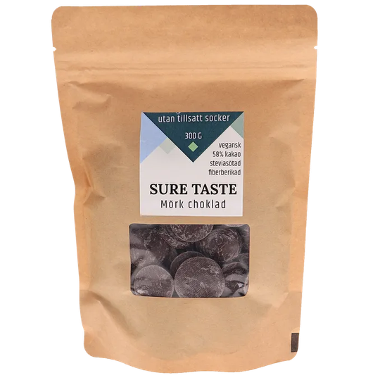 Sure Taste Chokladpellets Mörk Choklad Steviasötad