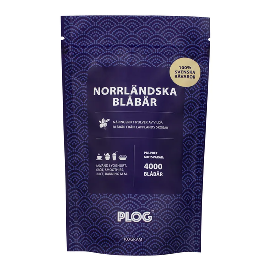 Plog Norrländska Blåbär, 100g