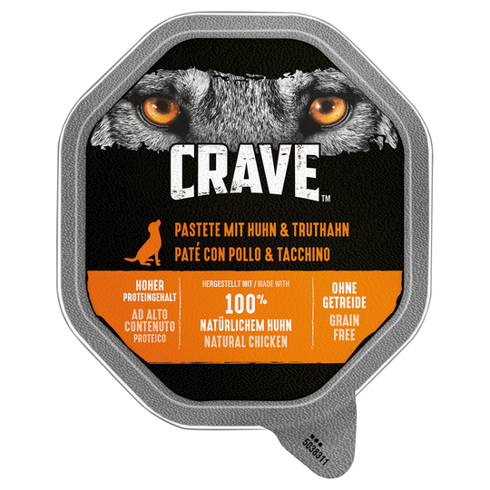 Crave Adult Dog Paté - 7 x 150 g Turkey & Chicken