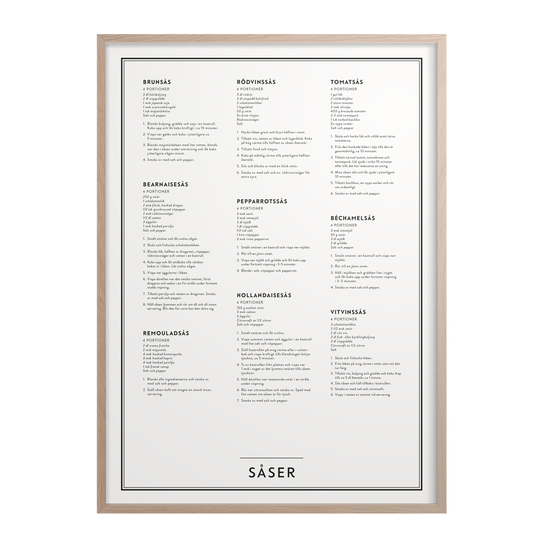 Kunskapstavlan® - Poster 50x70 cm Såser