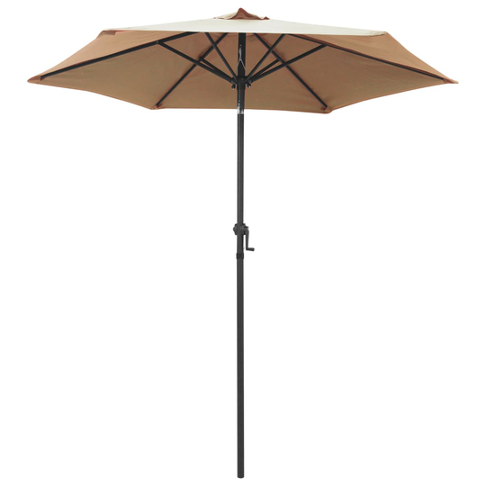 vidaXL Parasoll taupe 200x211 cm aluminium